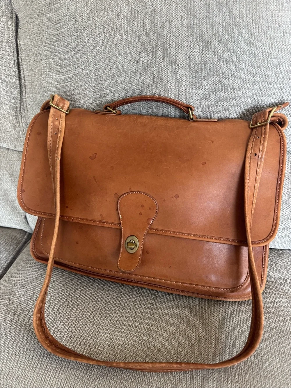 Project vintage coach metropolitan briefcase laptop leather messenger bag